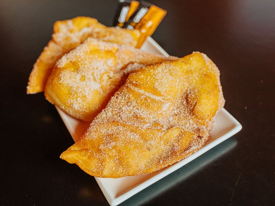 Sugar-dusted sopapillas