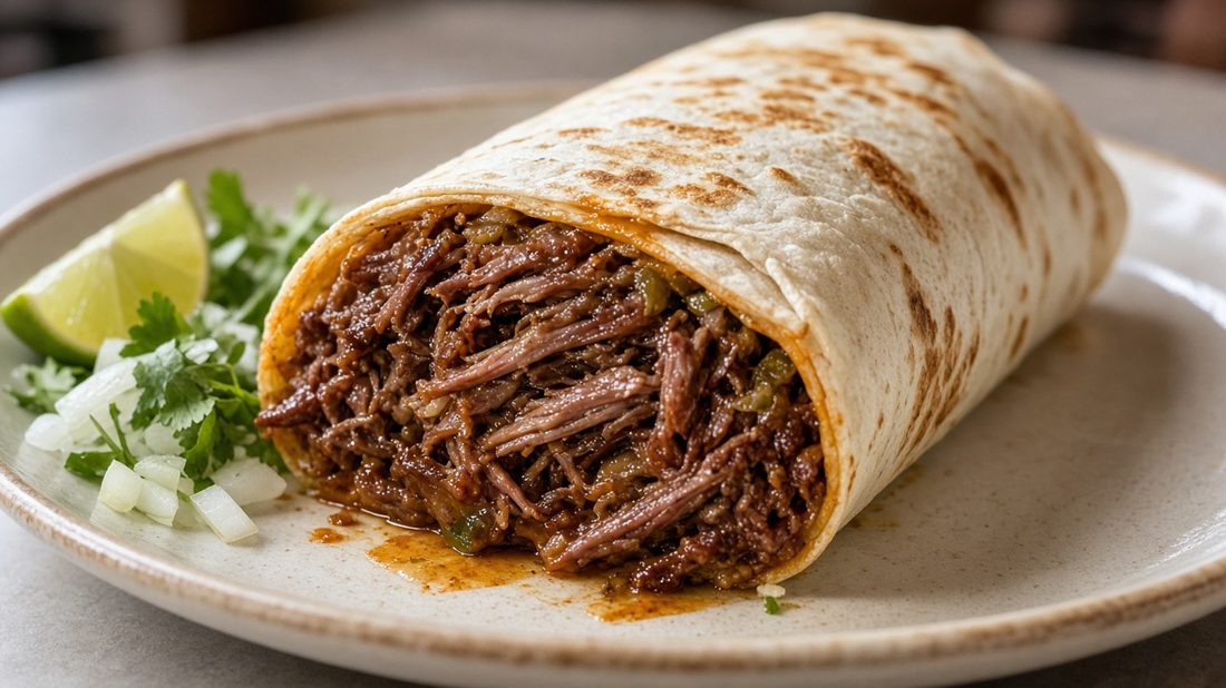 Barbacoa (Shredded Beef) Burrito