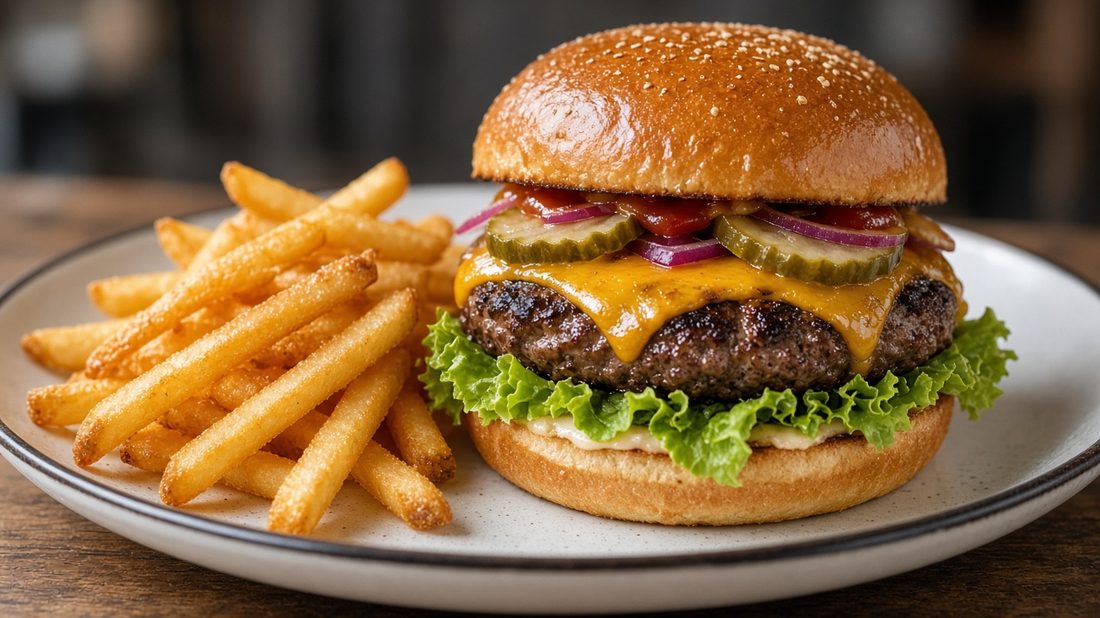 Classic Burger and Fries