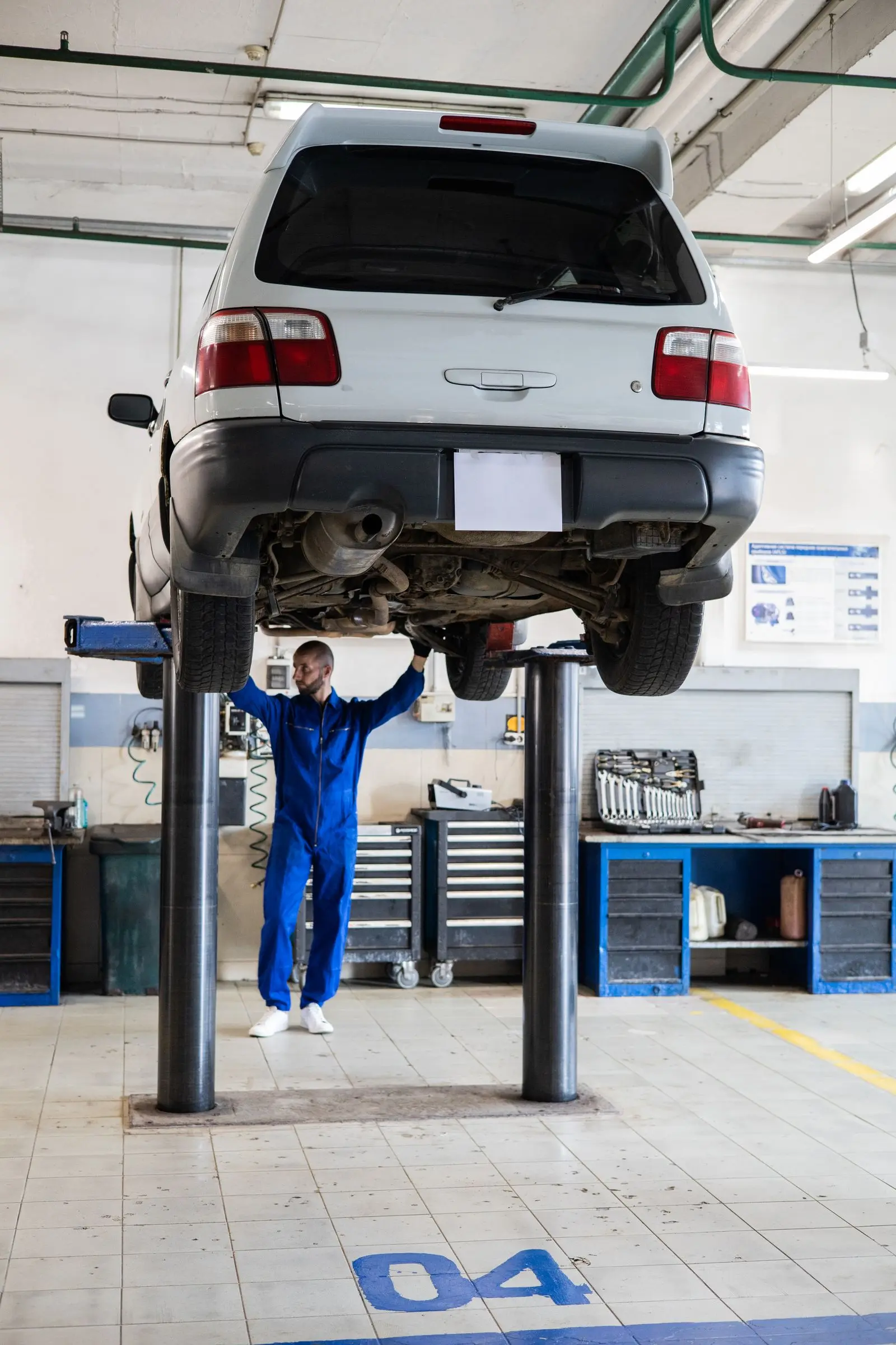 Car on a lift