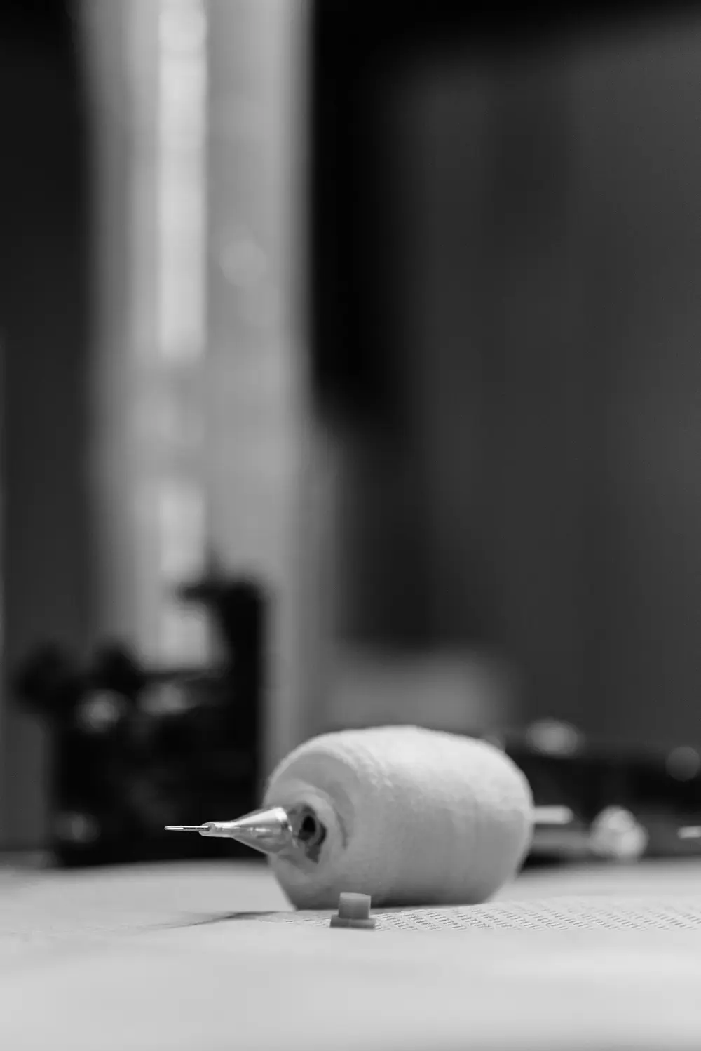 Close-up of a tattoo machine
